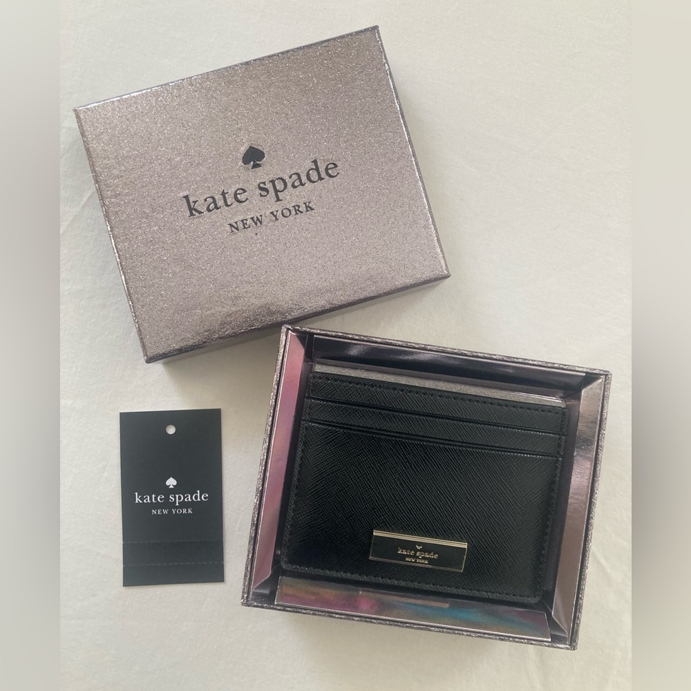 Kate Spade Black Leather Card Holder